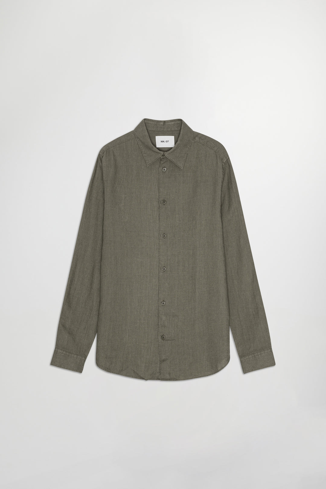 NN07 Enzo 5708 Long sleeve Linen Shirt in Capers | Buster McGee