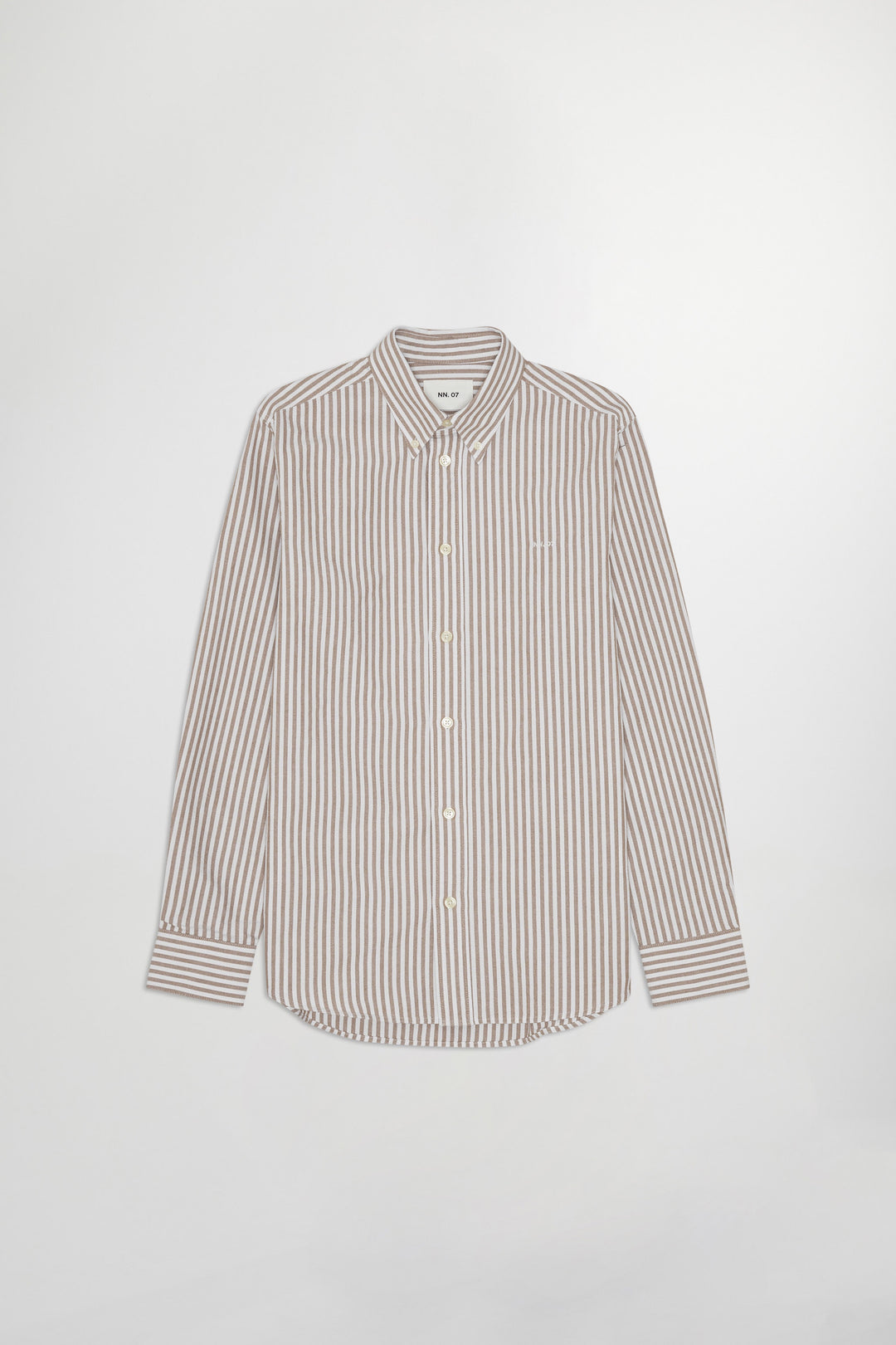 NN07 Colby BD 5910 Longsleeve Shirt in Terracotta Stripe | Buster McGee
