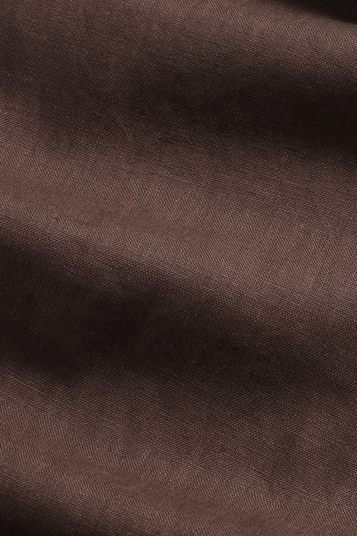 NN07 Theo 1454 Linen Pant in Coffee