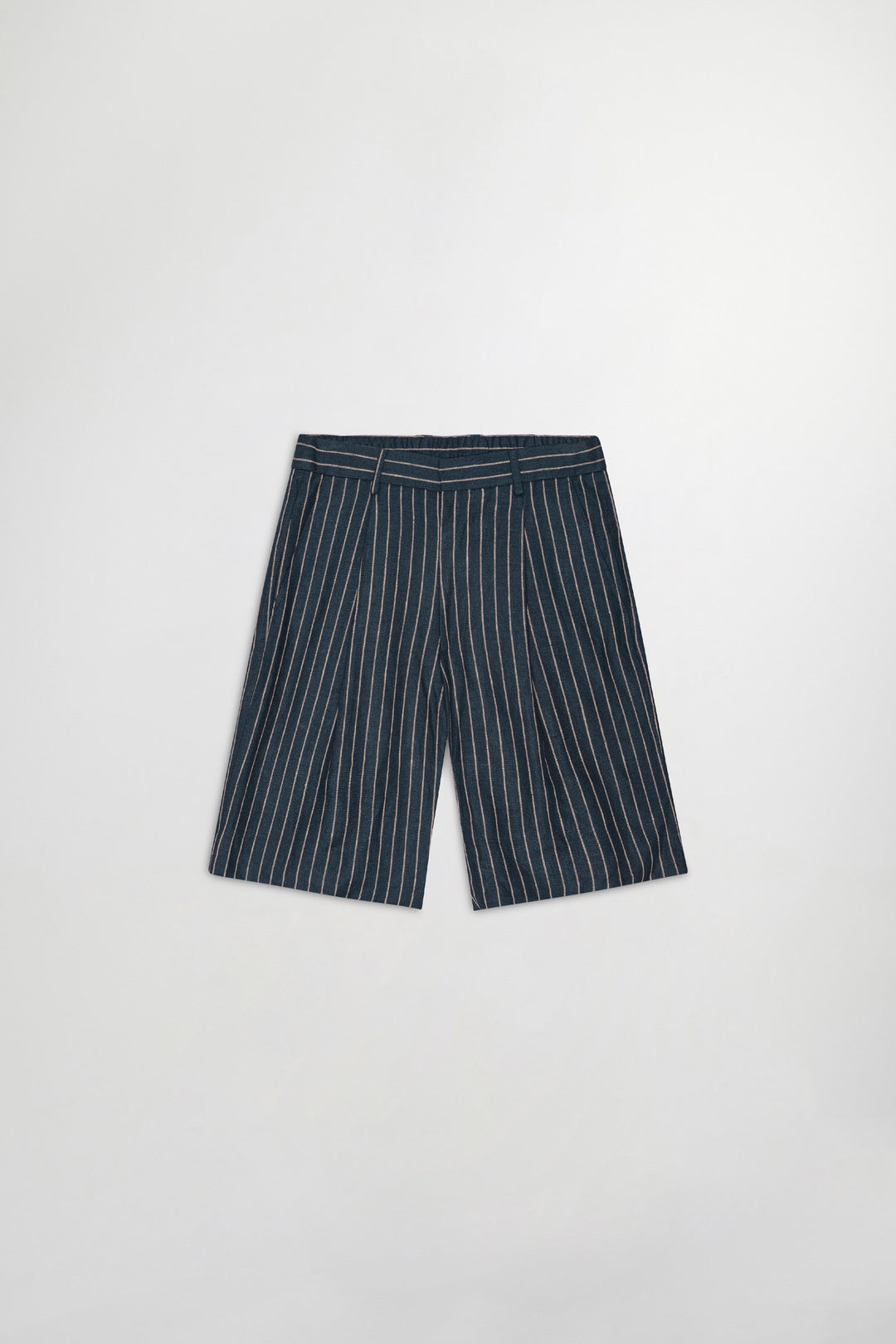 NN07 Kay 1455 Pleated Dress Shorts in Navy Stripe | Buster McGee