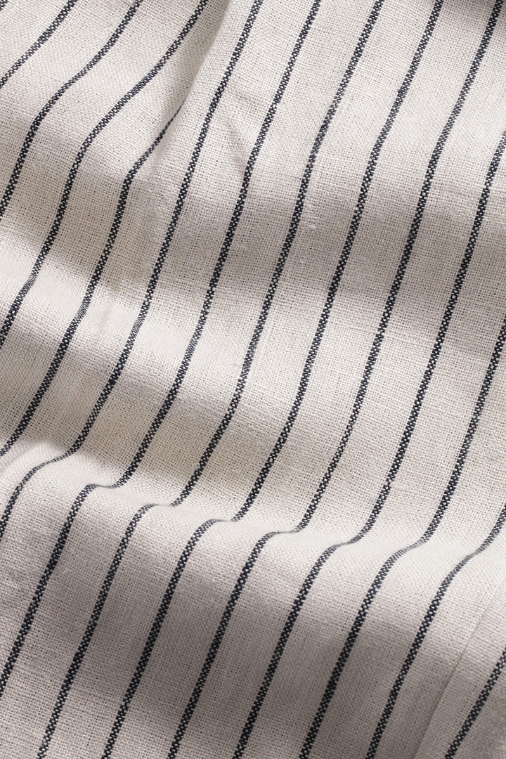 NN07 Kay 1455 Relaxed Linen Pant in Oat Stripe