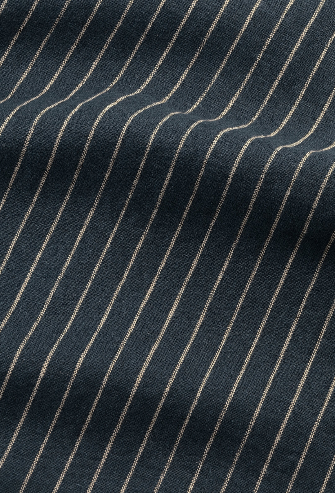 NN07 Olav 1455 Linen Overshirt in Navy Stripe