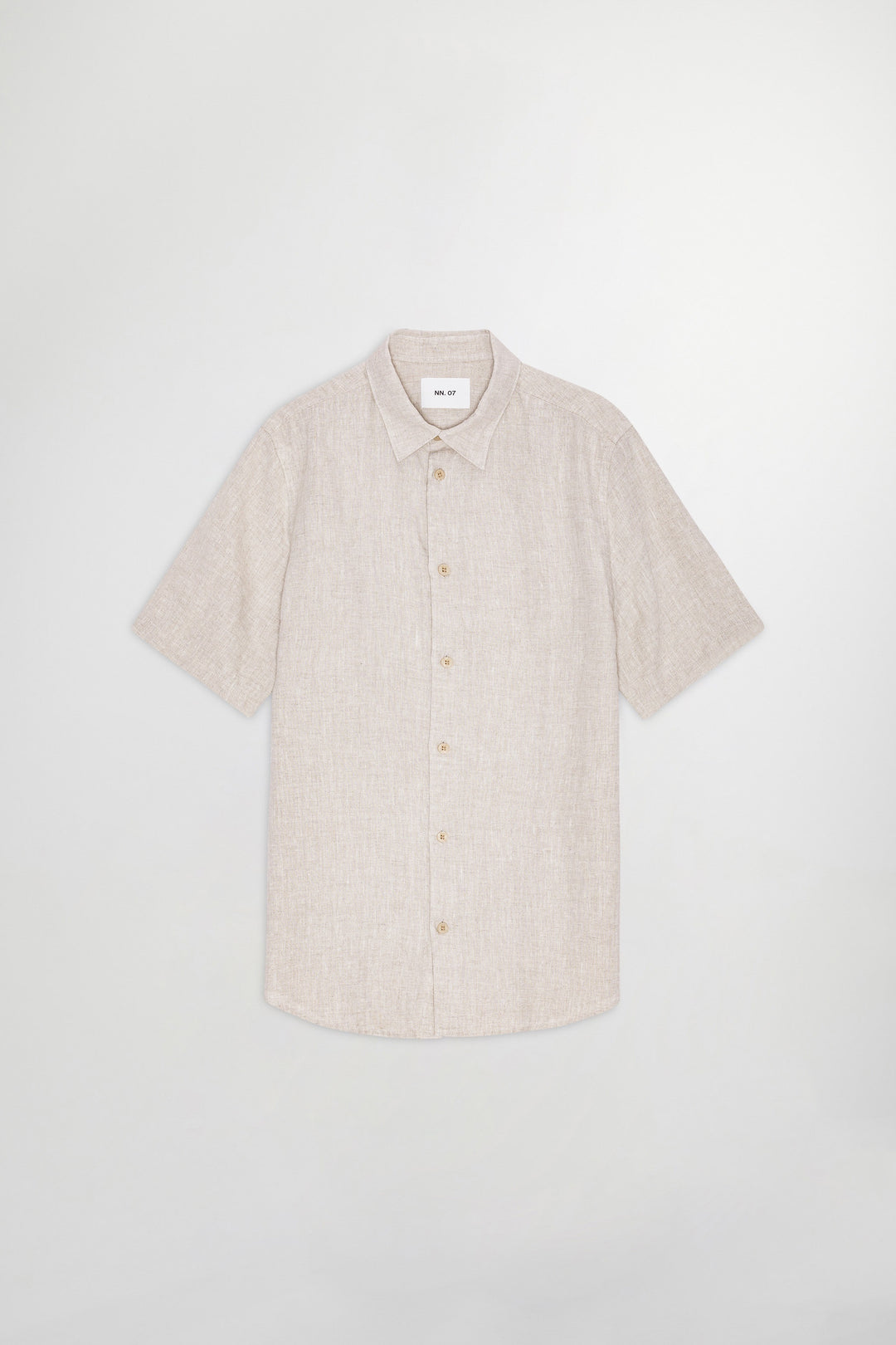 NN07 Enzo 5708 Short Sleeve Linen Shirt in Oat | Buster McGee