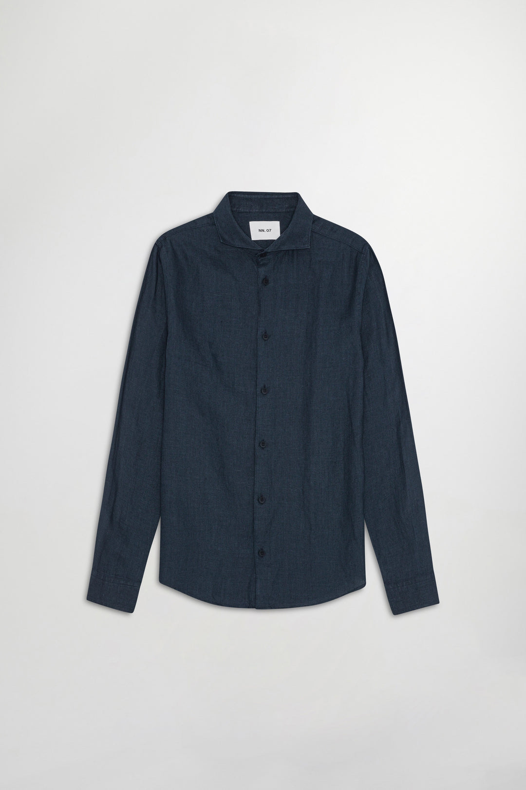 NN07 Andrew 5708 Long sleeve Linen Shirt in Navy Blue | Buster McGee