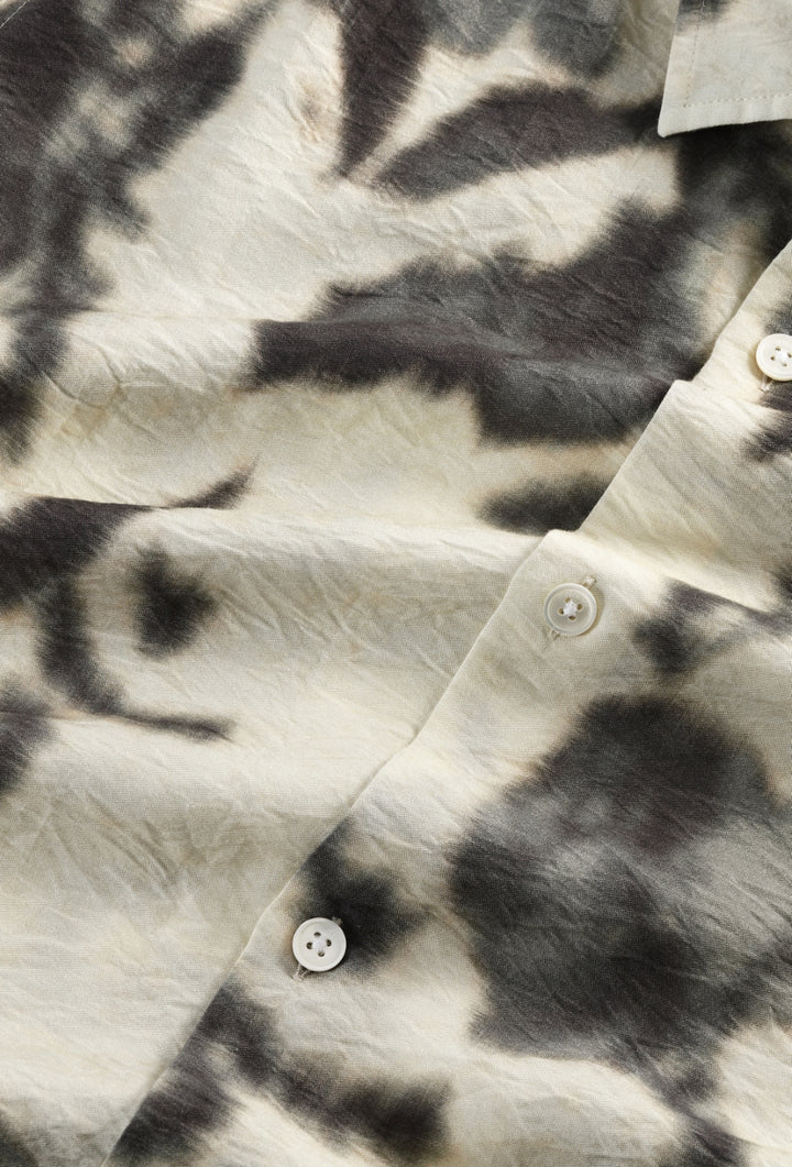 NN07 Freddy SS NO PKT 5971 Shirt in Ecru Print