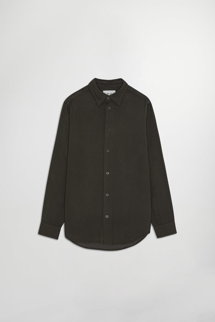 NN07 Colby 5027 Longsleeve Shirt in Dark Army | Buster McGee