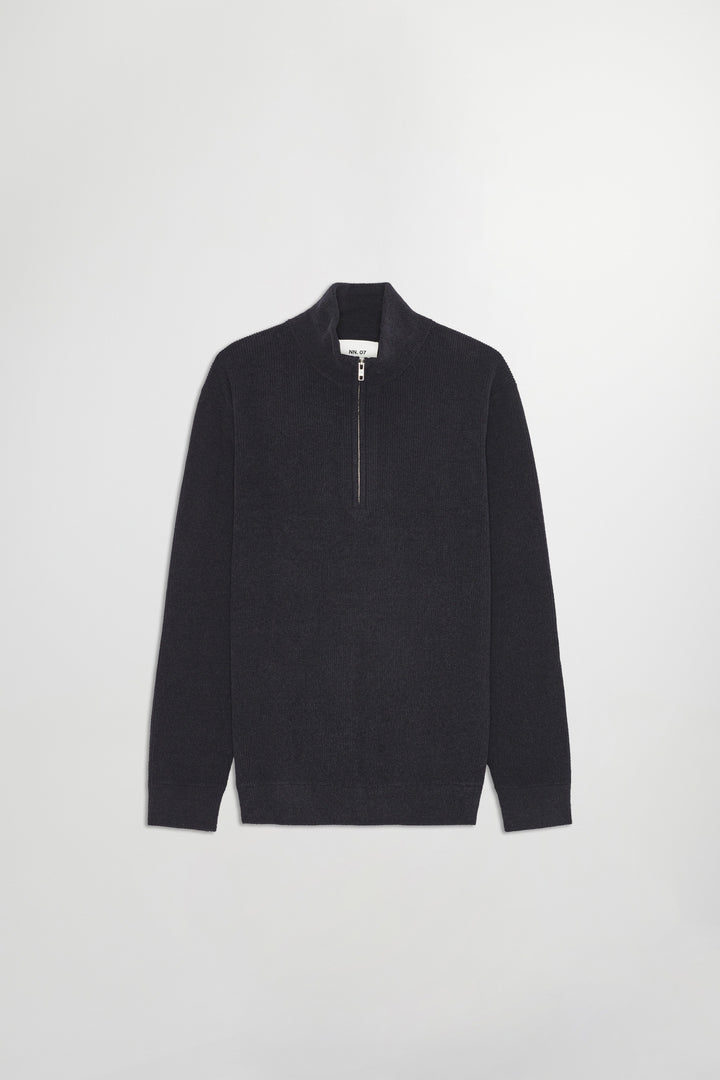 NN07 Danny 6429 Half Zip Sweater in Navy Blue | Buster McGee