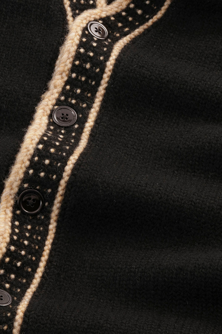 NN07 August Cardigan 60037 in Black | Buster McGee