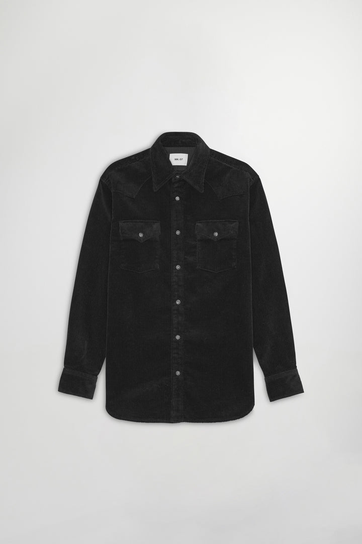 NN07 Ricky 50004 Western Shirt in Black | Buster McGee