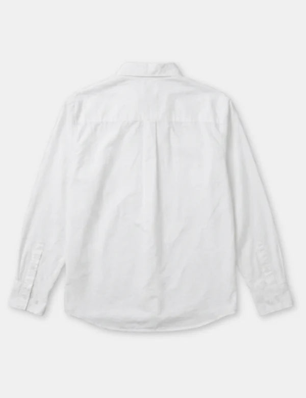 Mr Simple Russel Oversized Long Sleeve Shirt in White