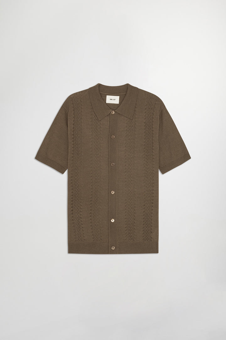 NN07 Thor SS Cardigan 6584 in Mable Husk | Buster McGee