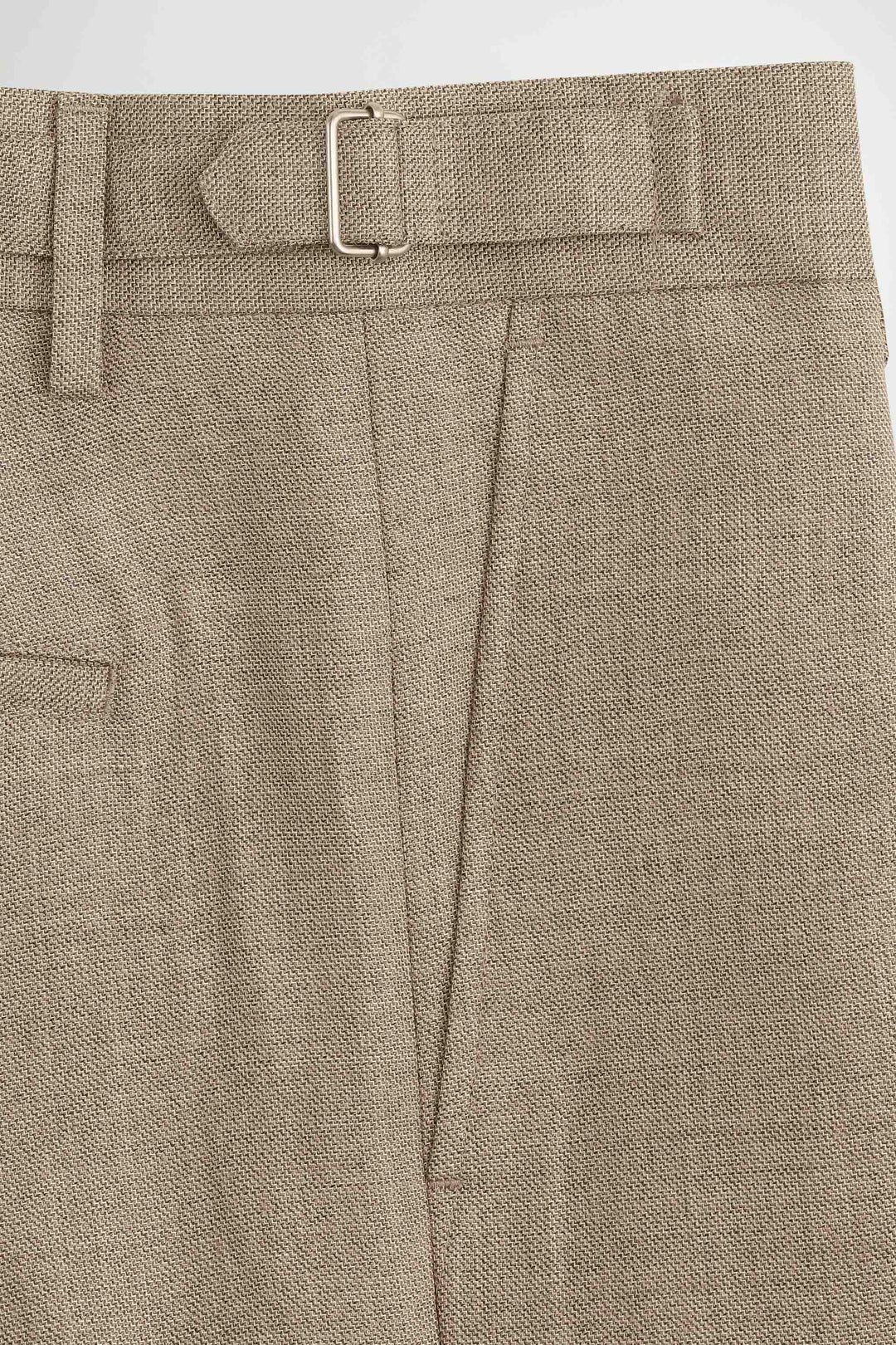 NN07 Kay 10027 Tailored Trousers in Khaki Melange