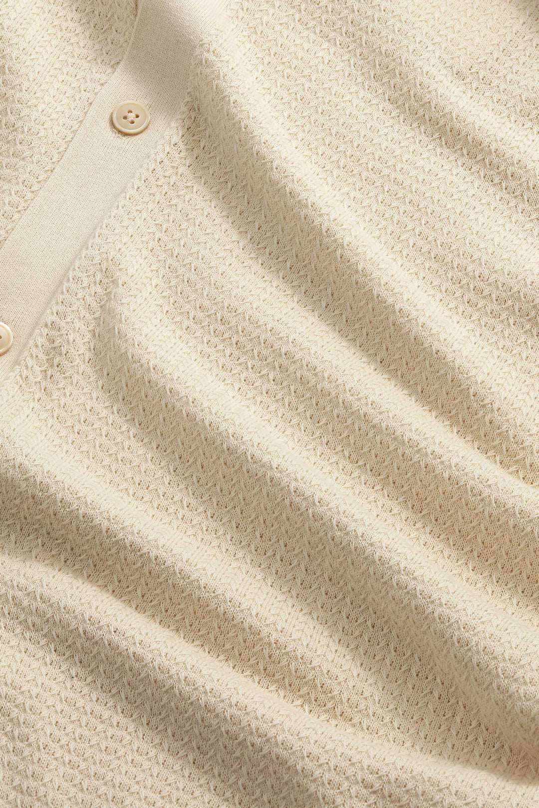 NN07 Nalo SS Knitted Polo 60039 in Ivory
