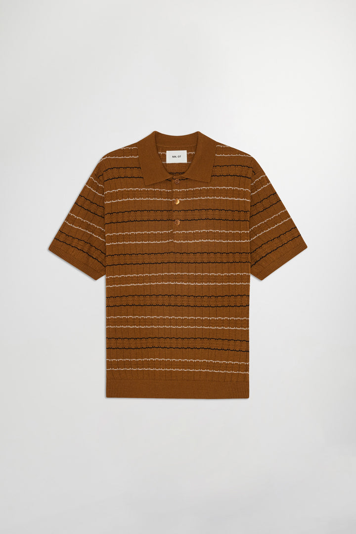 NN07 Alfie SS Polo 6584 in Cinnamon | Buster McGee