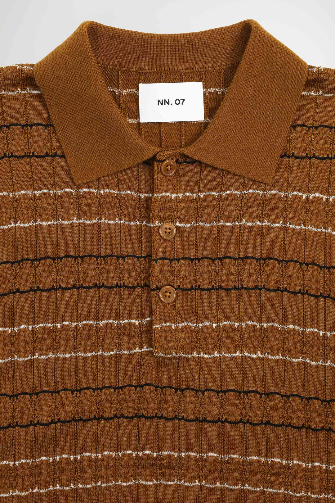 NN07 Alfie SS Polo 6584 in Cinnamon