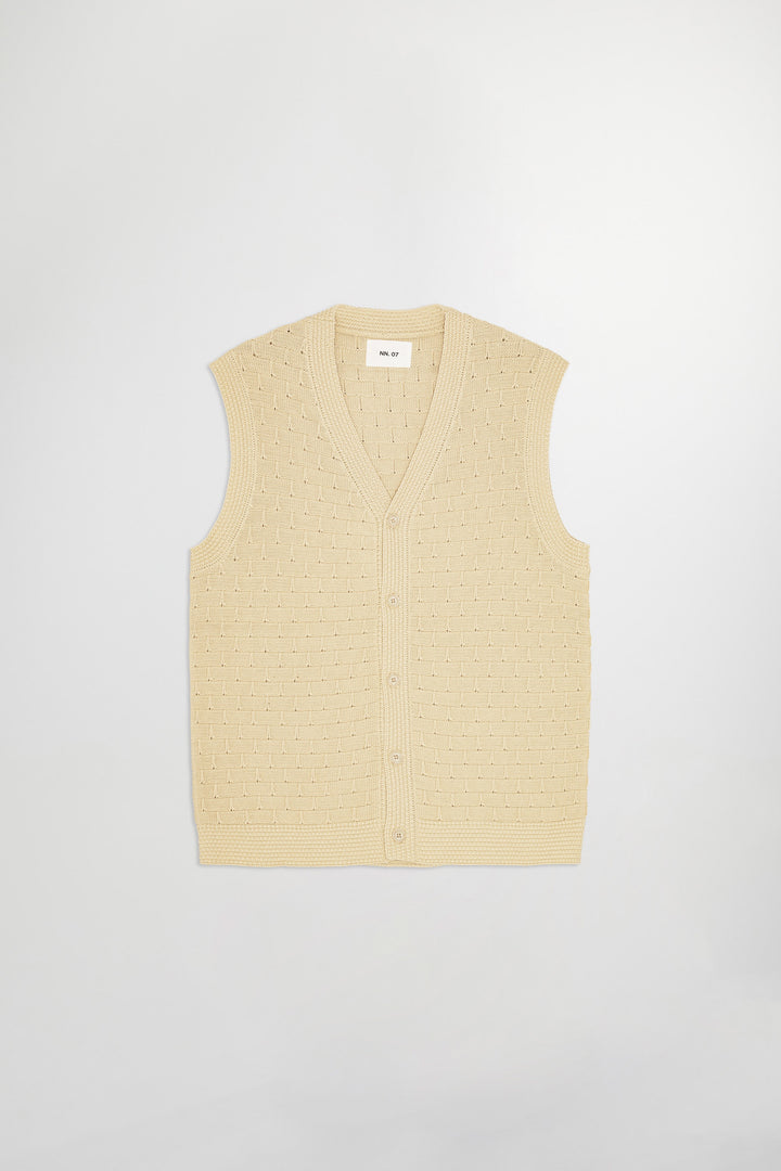 NN07 Reece Vest 6600 in Ecru | Buster McGee