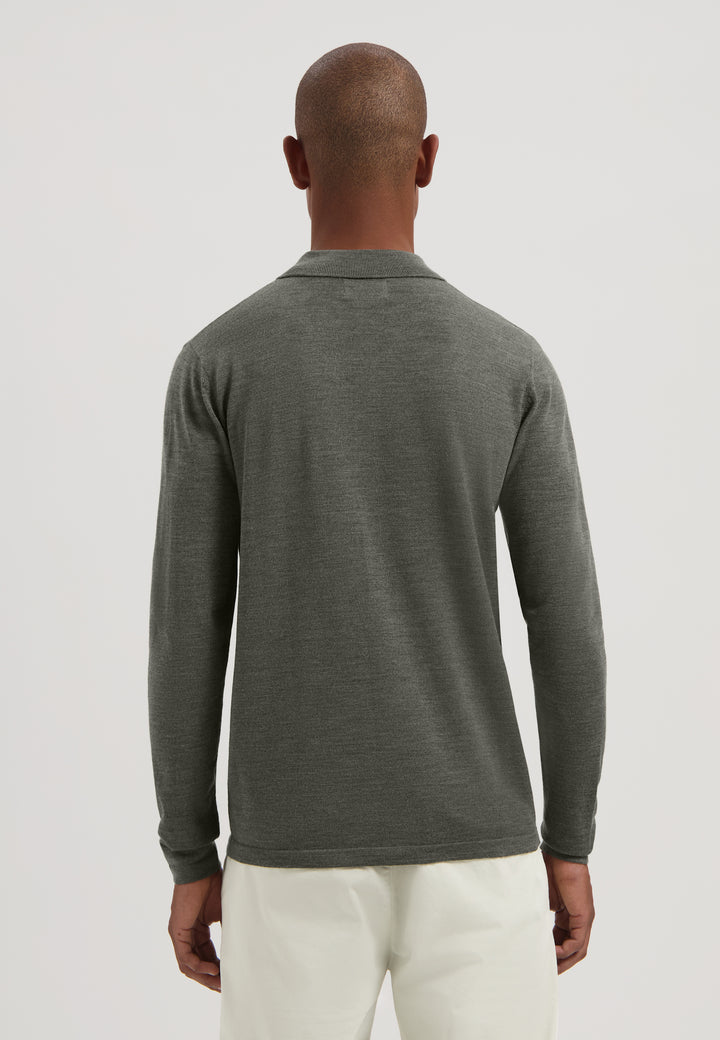 Dstrezzed Destin LS Polo Shirt in Dark Army