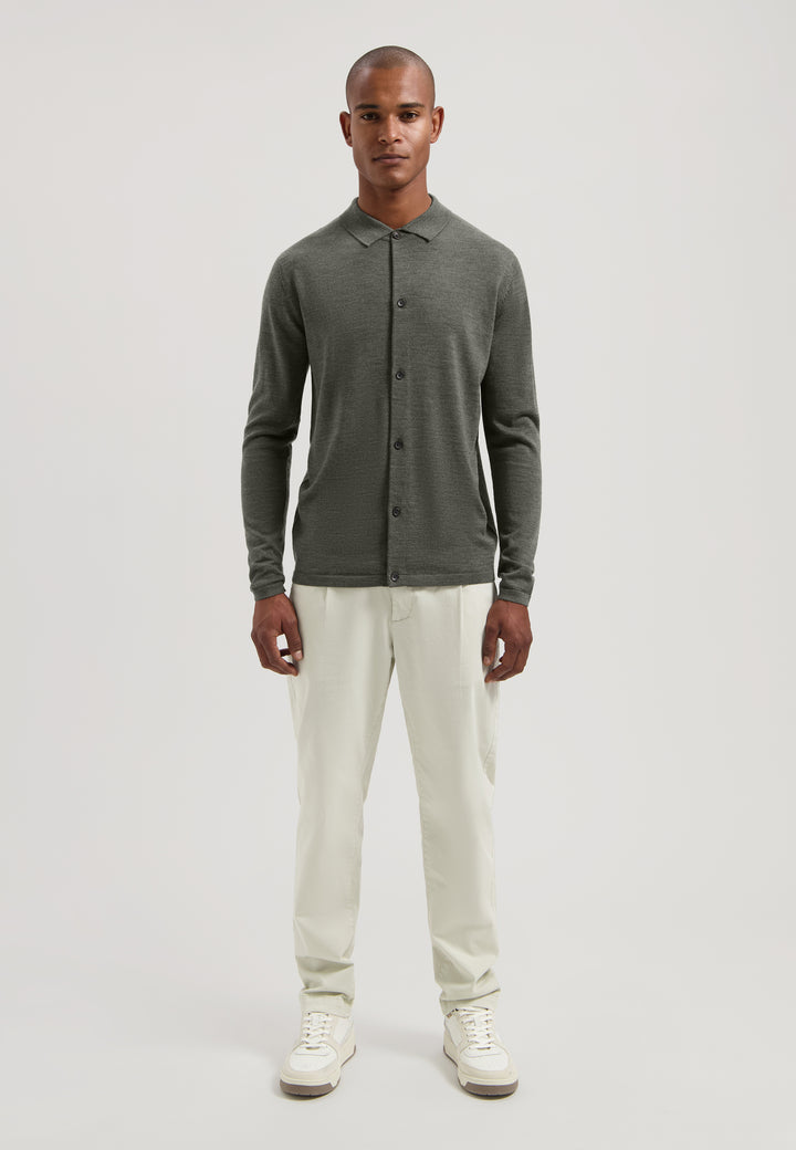 Dstrezzed Destin LS Polo Shirt in Dark Army | Buster McGee Daylesford