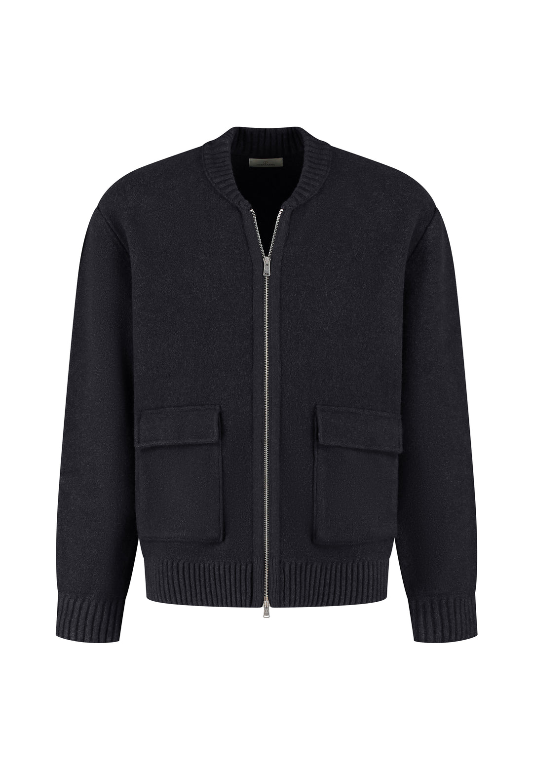 Dstrezzed Boden Knitted Bomber Jacket in Dark Grey | Buster McGee