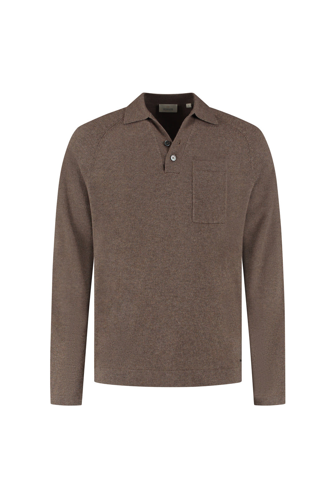 Dstrezzed Aloin LS Polo Shirt in Vintage Khaki | Buster McGee