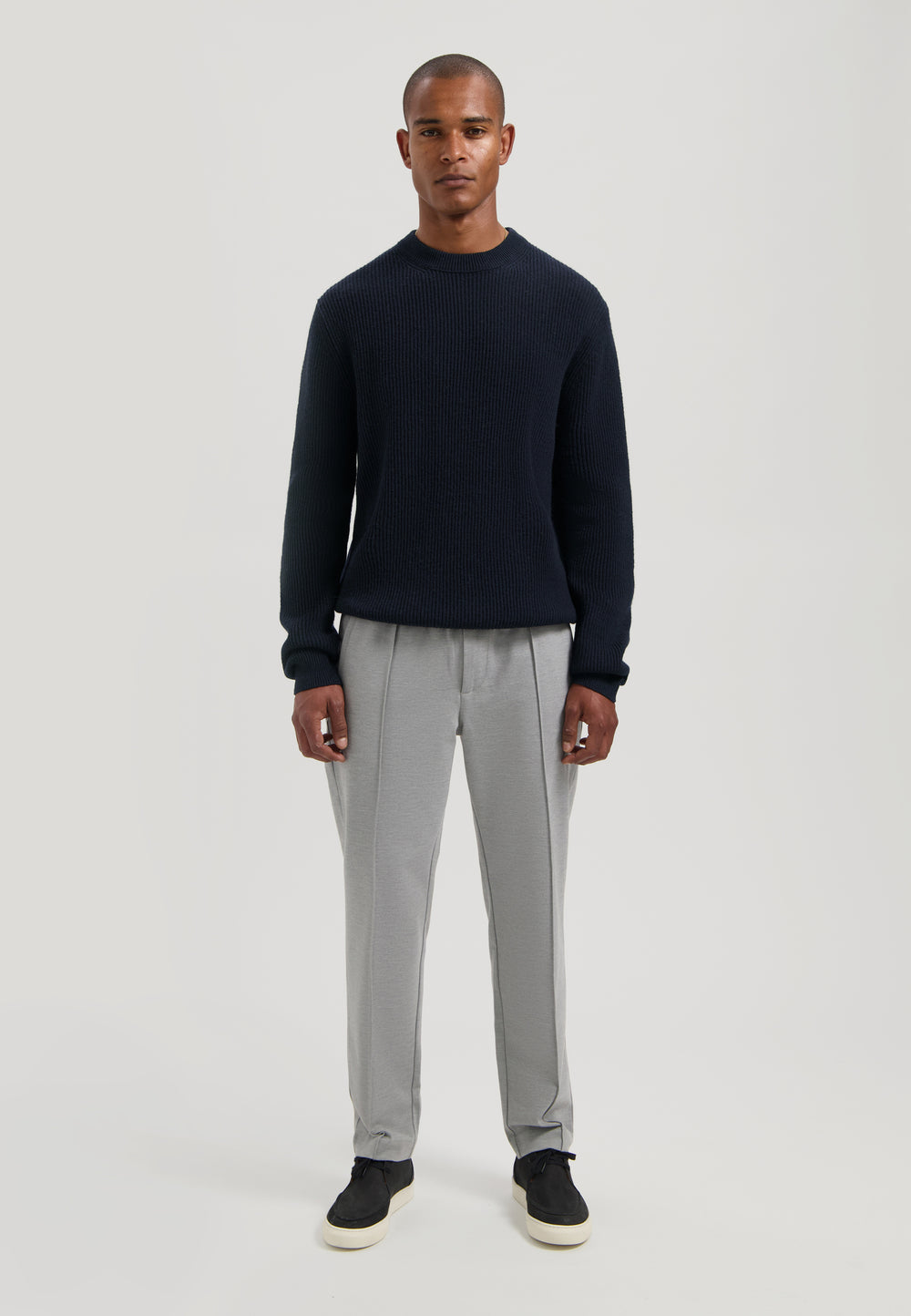 Dstrezzed Stef Rib Crewneck Knit in Dark Navy | Buster McGee