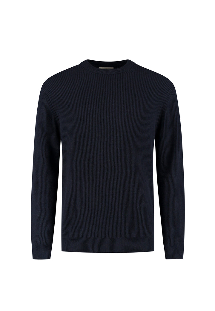 Dstrezzed Stef Rib Crewneck Knit in Dark Navy | Buster McGee