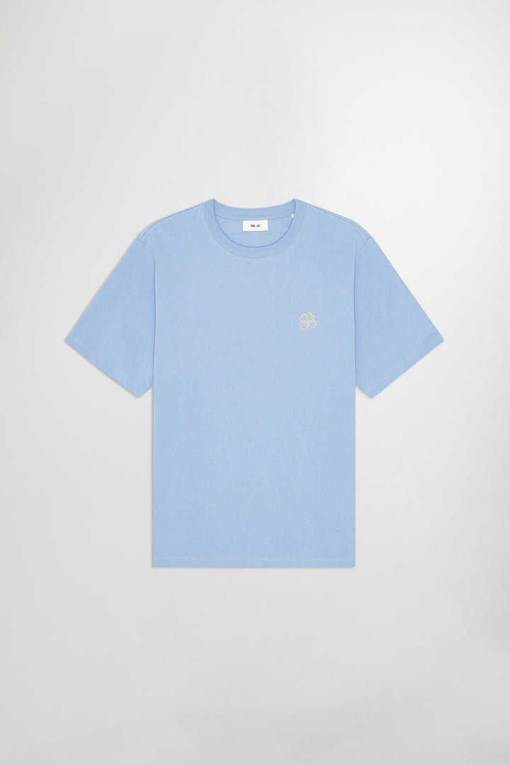 NN07 Jett 30026 Embroidered SS Tee in Cerulean | Buster McGee