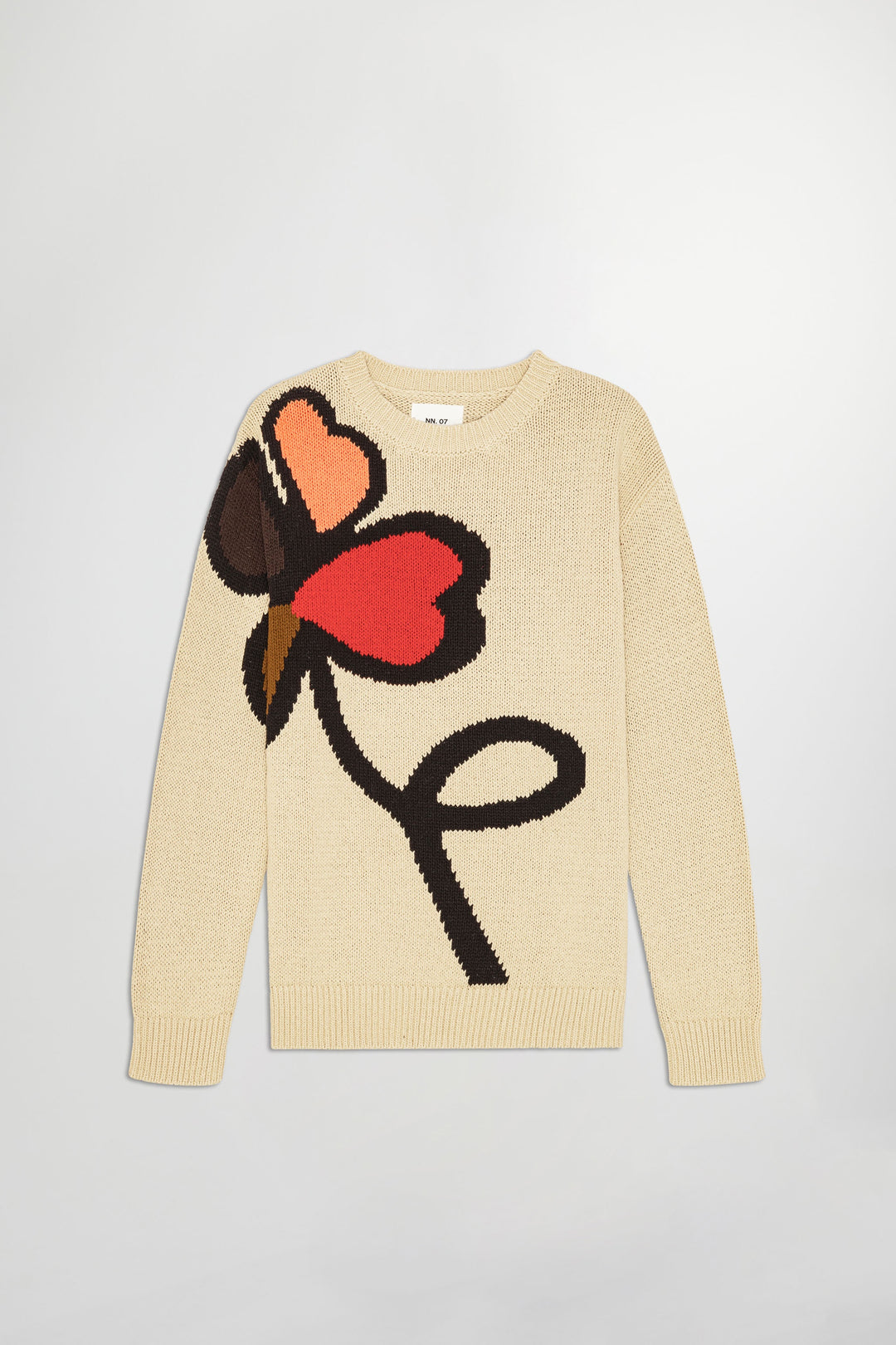 NN07 Todd 60029 Chunky Crewneck Sweater in Ecru | Buster McGee