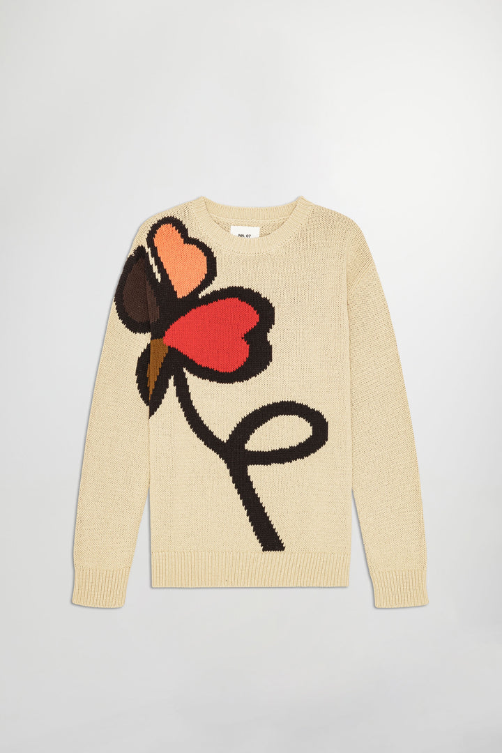NN07 Todd 60029 Chunky Crewneck Sweater in Ecru | Buster McGee