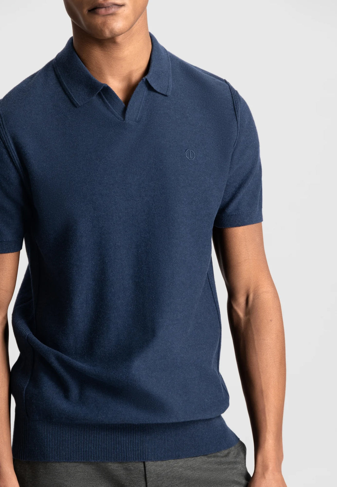 Dstrezzed Mercury Short Sleeve Polo in Dark Navy | Buster McGee