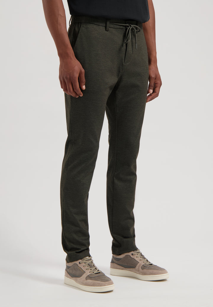 Lancaster Tapered Jogger Pattern Sweat Pant Dark Army | Buster McGee