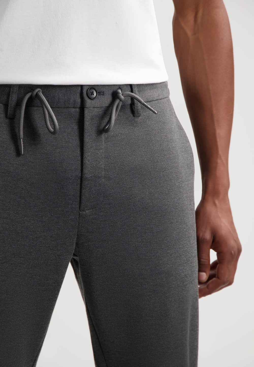 Dstrezzed Lancaster Pattern Sweat Pant Twill Pant in Dark Grey