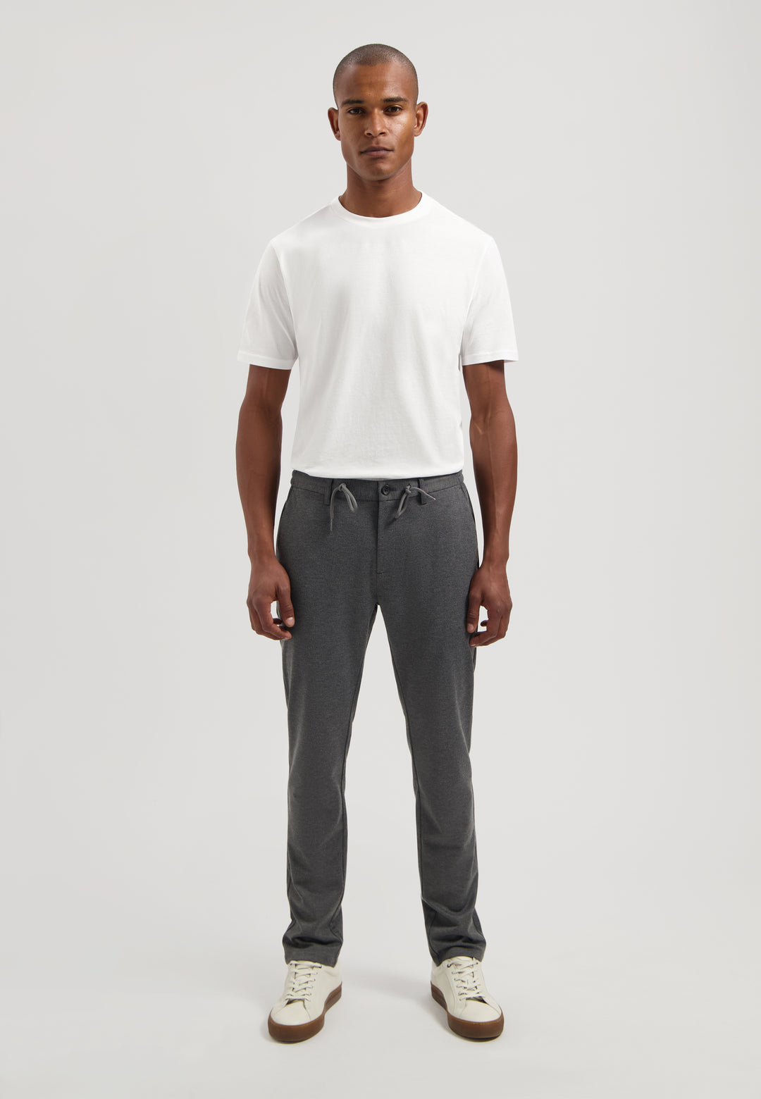 Dstrezzed Lancaster Pattern Sweat Pant Twill Pant in Dark Grey