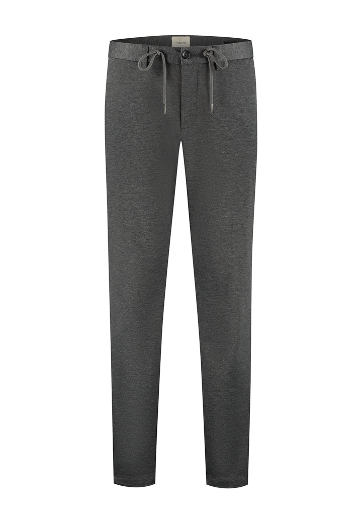 Dstrezzed Lancaster Pattern Sweat Pant Twill Pant in Dark Grey
