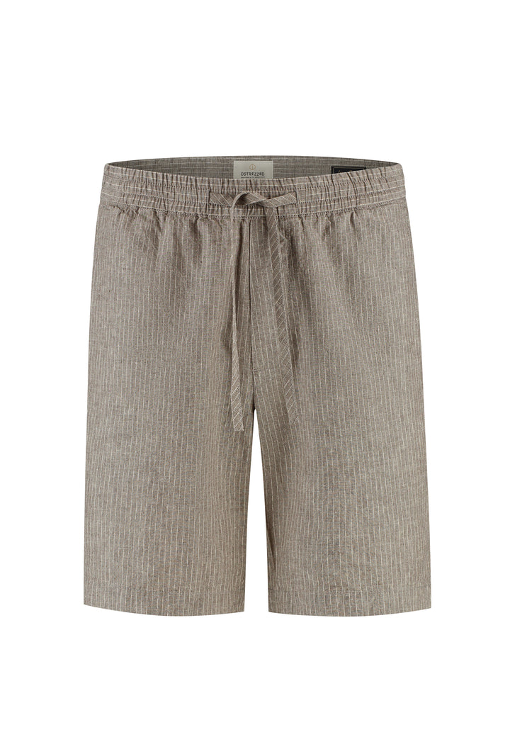 Dstrezzed Logan Pinstripe Short in Grey Brown | Buster McGee