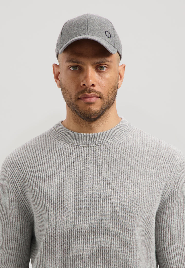 Dstrezzed Beals Woolmix Cap in Dark Grey Melange | Buster McGee