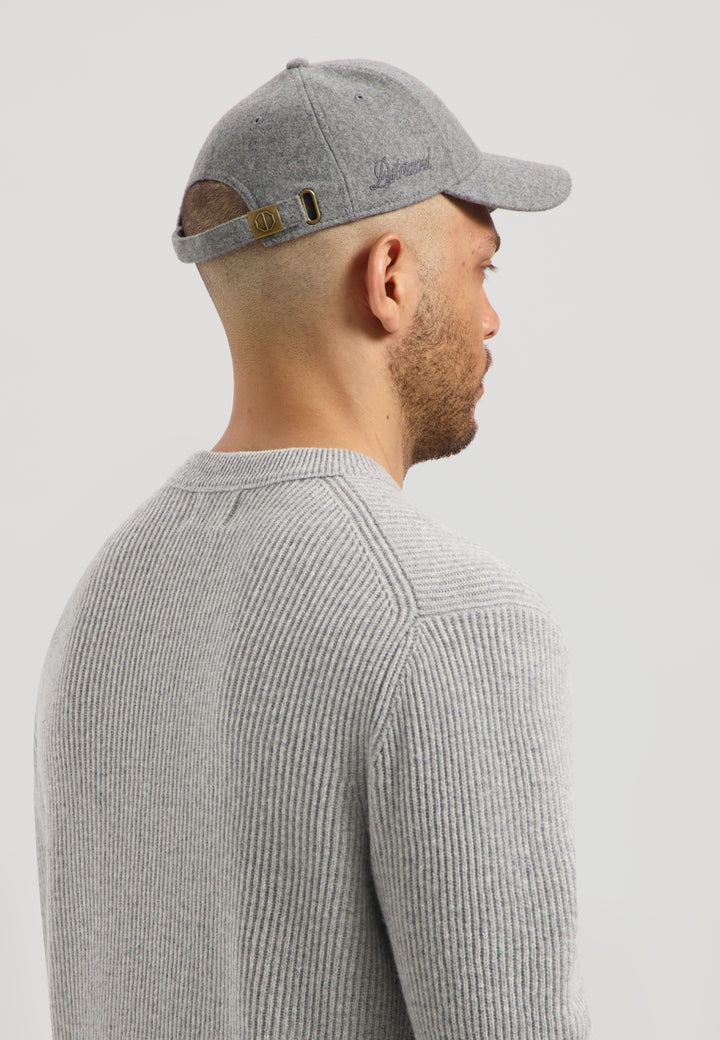Dstrezzed Beals Woolmix Cap in Dark Grey Melange | Buster McGee