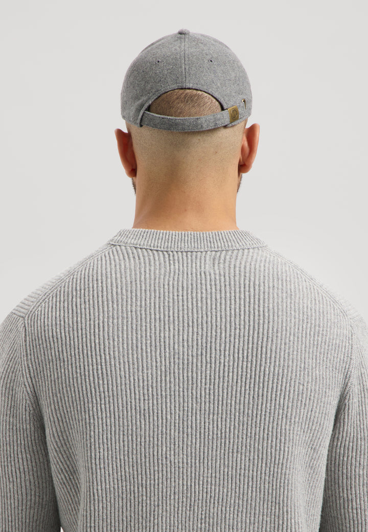 Dstrezzed Beals Woolmix Cap in Dark Grey Melange | Buster McGee