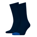 Classic Ribbed Socks 2 Pack in Navy | Buster McGee