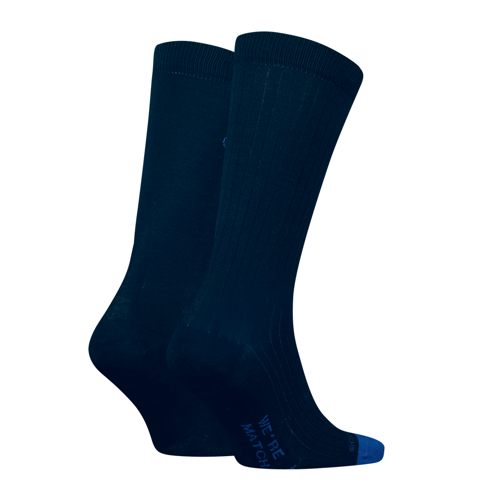 Classic Ribbed Socks 2 Pack in Navy | Buster McGee