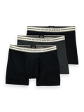 Scotch & Soda Large Logo Boxer Briefs 3 Pack in Black | Buster McGee