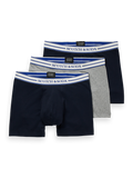 Scotch & Soda Large Logo Boxer Briefs 3 Pack in Navy | Buster McGee