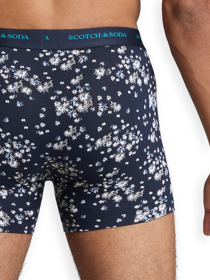 Print Boxer Briefs 2 Pack in Navy Aqua | Buster McGee