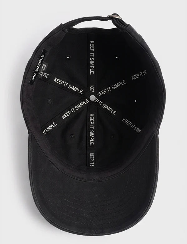 Mr Simple Bert 6 Panel Dachshund Cap in Black
