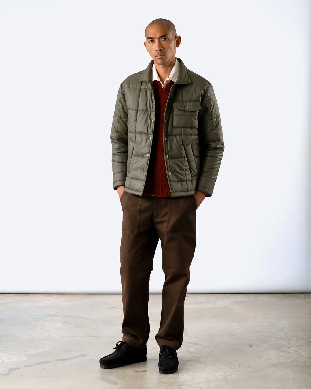 Far Afield Kovak Quilted Jacket in Dark Green | Buster McGee