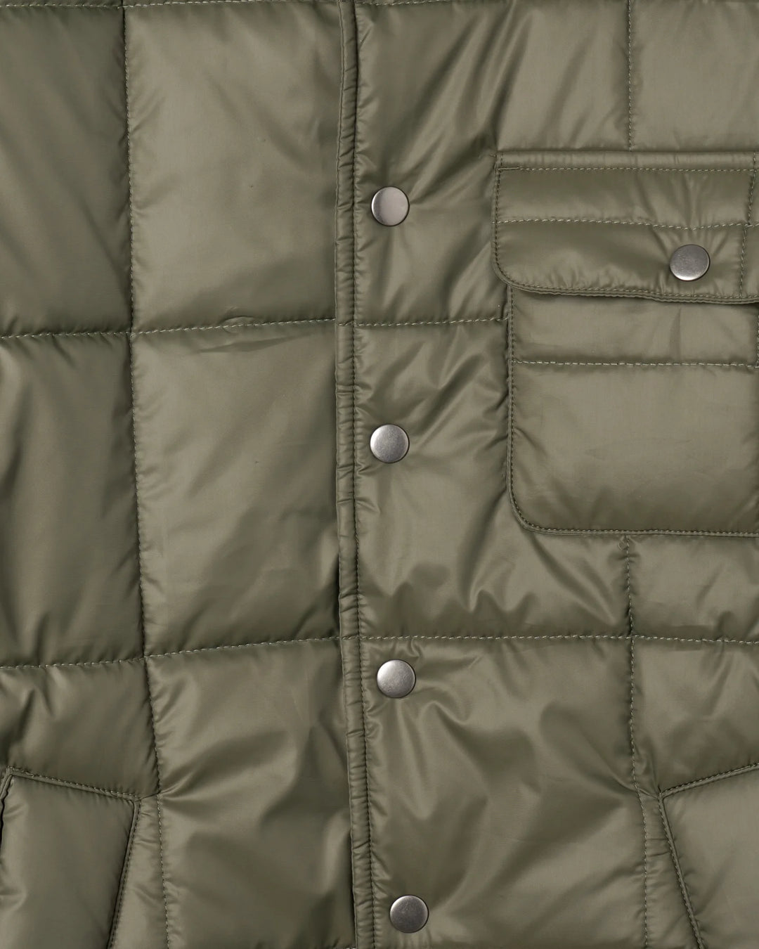 Far Afield Kovak Quilted Jacket in Dark Green