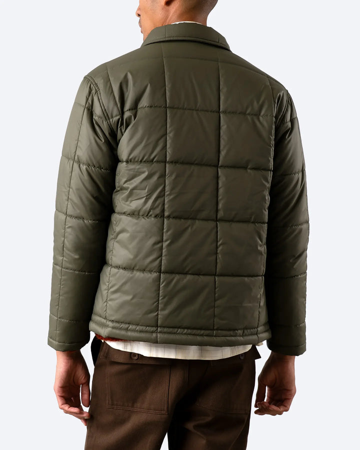 Far Afield Kovak Quilted Jacket in Dark Green