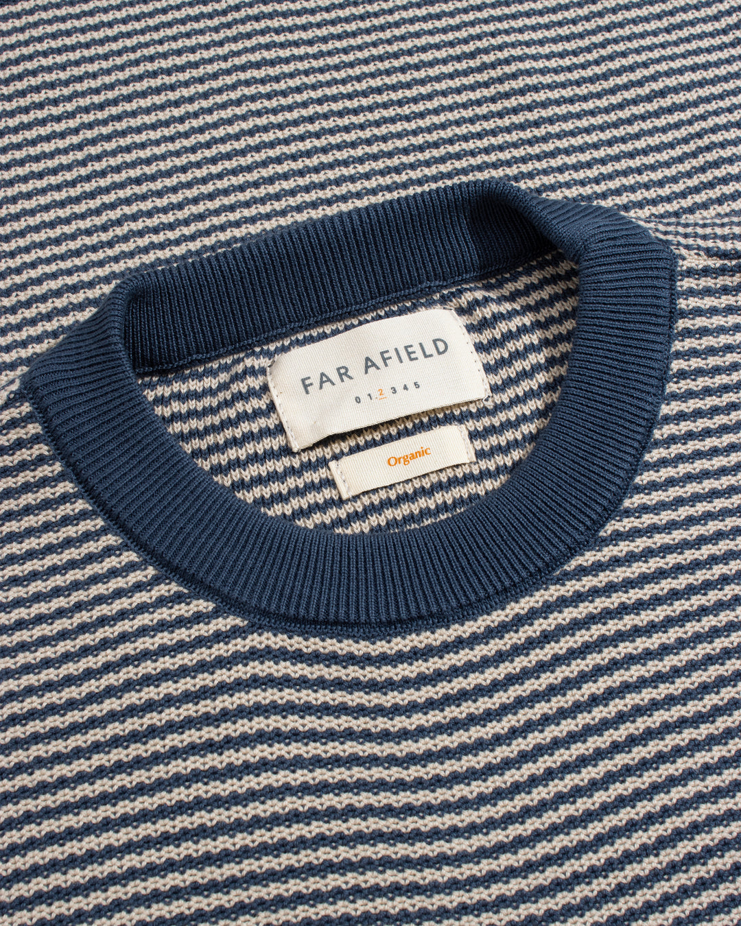 Far Afield Newport Knitted Top in Blue-Sand Stripe | Buster McGee