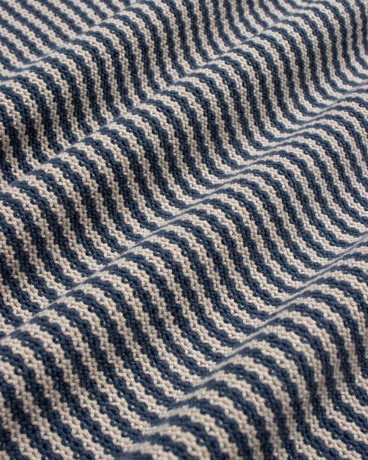 Far Afield Newport Knitted Top in Blue-Sand Stripe | Buster McGee