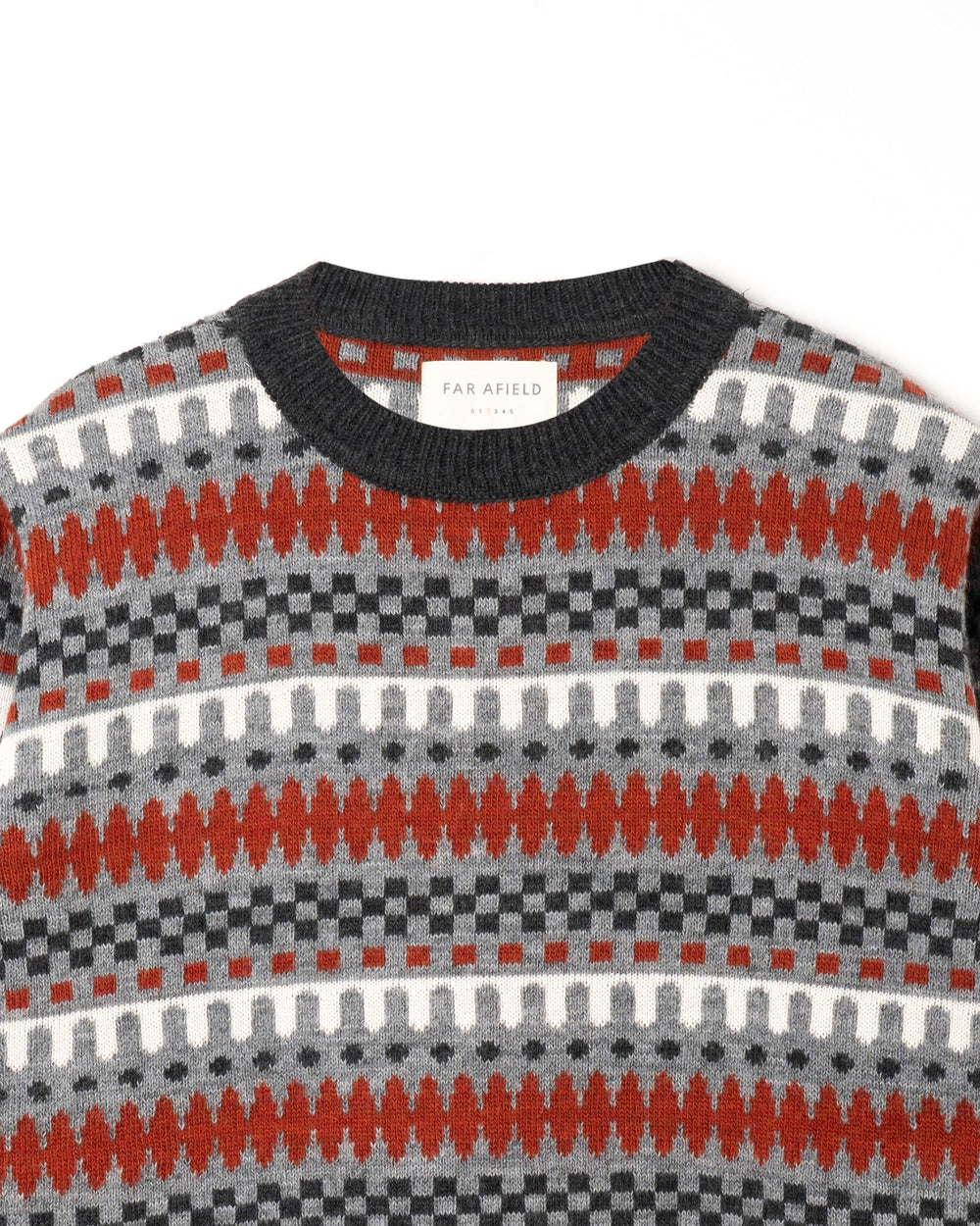 Far Afield Hosono Geo Fair Isle Knit in Grey Multi | Buster McGee